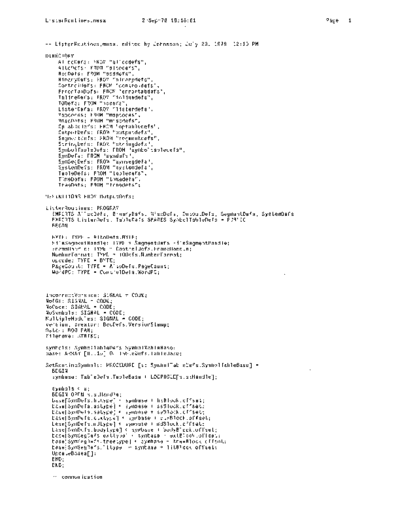 xerox ListerRoutines.mesa Sep78  xerox mesa 4.0_1978 listing Mesa_4_Lister ListerRoutines.mesa_Sep78.pdf