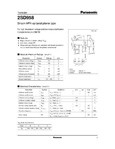 Panasonic 2sd958 e  . Electronic Components Datasheets Active components Transistors Panasonic 2sd958_e.pdf