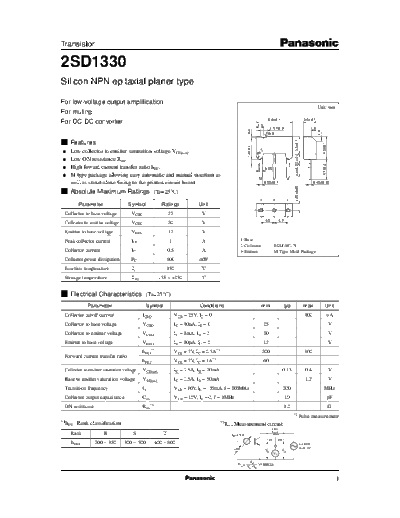 Panasonic 2sd1330 e  . Electronic Components Datasheets Active components Transistors Panasonic 2sd1330_e.pdf