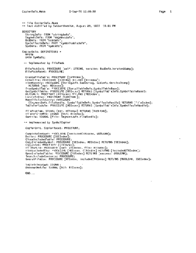 xerox CopierDefs.mesa Sep78  xerox mesa 4.0_1978 listing Mesa_4_Compiler CopierDefs.mesa_Sep78.pdf