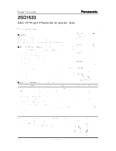 . Electronic Components Datasheets 2sd1633  . Electronic Components Datasheets Active components Transistors Panasonic 2sd1633.pdf