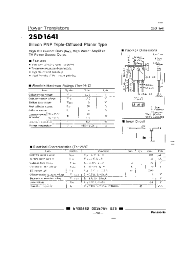 Panasonic 2sd1641  . Electronic Components Datasheets Active components Transistors Panasonic 2sd1641.pdf