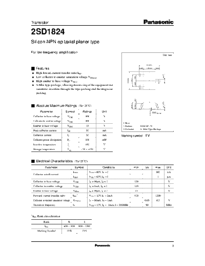 Panasonic 2sd1824 e  . Electronic Components Datasheets Active components Transistors Panasonic 2sd1824_e.pdf
