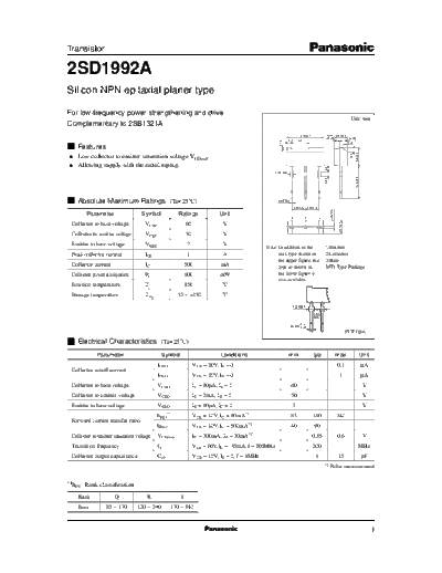 Panasonic 2sd1992a e  . Electronic Components Datasheets Active components Transistors Panasonic 2sd1992a_e.pdf