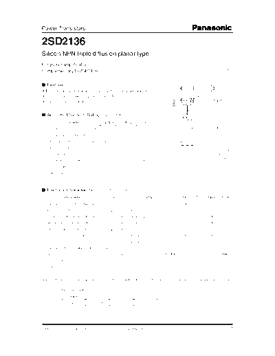 Panasonic 2sd2136  . Electronic Components Datasheets Active components Transistors Panasonic 2sd2136.pdf