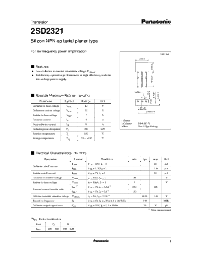 Panasonic 2sd2321 e  . Electronic Components Datasheets Active components Transistors Panasonic 2sd2321_e.pdf
