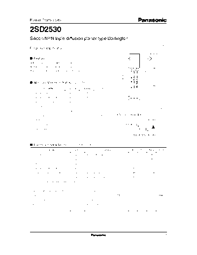 Panasonic 2sd2530  . Electronic Components Datasheets Active components Transistors Panasonic 2sd2530.pdf
