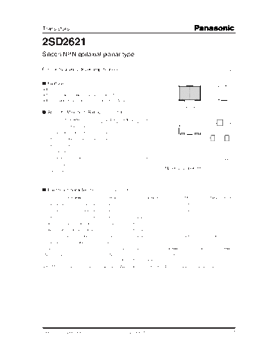 Panasonic 2sd2621  . Electronic Components Datasheets Active components Transistors Panasonic 2sd2621.pdf