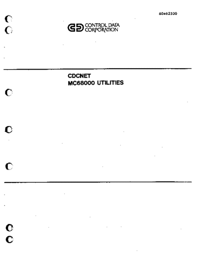 cdc 60462500-01 CDCNET MC68000 Utilities Oct84  . Rare and Ancient Equipment cdc cyber comm cdcnet 60462500-01_CDCNET_MC68000_Utilities_Oct84.pdf