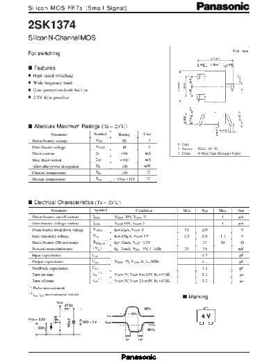 . Electronic Components Datasheets 2sk1374  . Electronic Components Datasheets Active components Transistors Panasonic 2sk1374.pdf