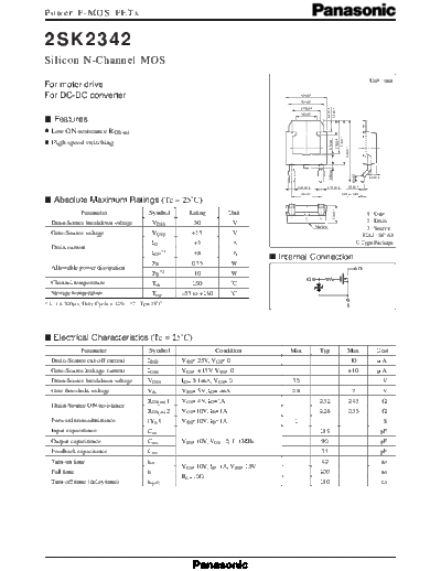 . Electronic Components Datasheets 2sk2342  . Electronic Components Datasheets Active components Transistors Panasonic 2sk2342.pdf
