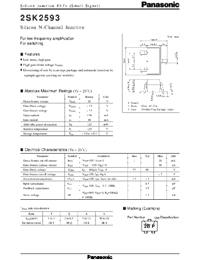Panasonic 2sk2593  . Electronic Components Datasheets Active components Transistors Panasonic 2sk2593.pdf