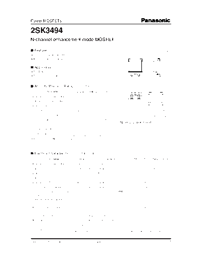 Panasonic 2sk3494  . Electronic Components Datasheets Active components Transistors Panasonic 2sk3494.pdf