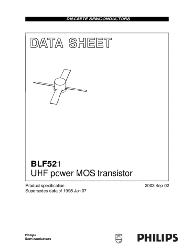 Philips blf521  . Electronic Components Datasheets Active components Transistors Philips blf521.pdf