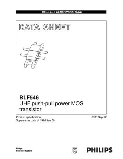 Philips blf546  . Electronic Components Datasheets Active components Transistors Philips blf546.pdf