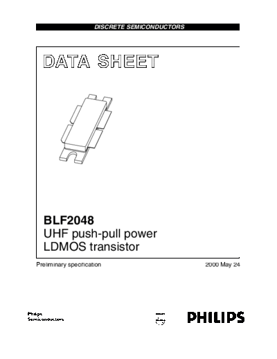 Philips blf2048  . Electronic Components Datasheets Active components Transistors Philips blf2048.pdf