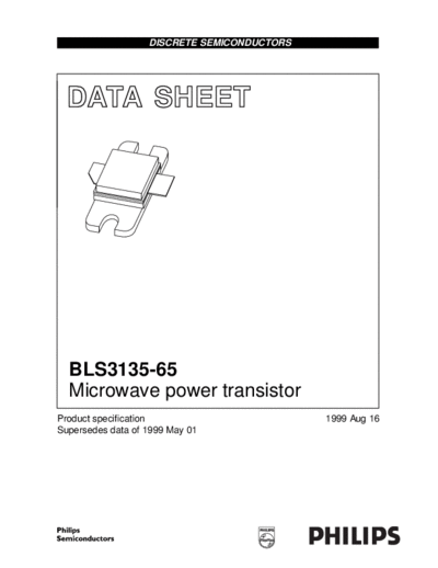 Philips bls3135-65 2  . Electronic Components Datasheets Active components Transistors Philips bls3135-65_2.pdf