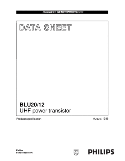 Philips blu20-12 cnv 2  . Electronic Components Datasheets Active components Transistors Philips blu20-12_cnv_2.pdf