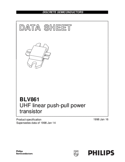 Philips blv861  . Electronic Components Datasheets Active components Transistors Philips blv861.pdf