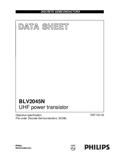 Philips blv2045n  . Electronic Components Datasheets Active components Transistors Philips blv2045n.pdf