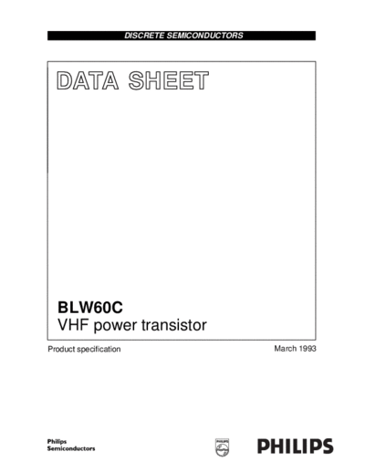 Philips blw60c  . Electronic Components Datasheets Active components Transistors Philips blw60c.pdf
