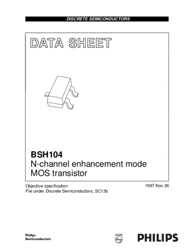Philips bsh104 1  . Electronic Components Datasheets Active components Transistors Philips bsh104_1.pdf