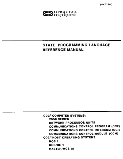 cdc 60472200C State Programming Lang Ref May80  . Rare and Ancient Equipment cdc cyber comm 2550 60472200C_State_Programming_Lang_Ref_May80.pdf