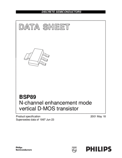 Philips bsp89  . Electronic Components Datasheets Active components Transistors Philips bsp89.pdf
