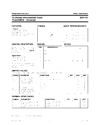 Philips bsp100  . Electronic Components Datasheets Active components Transistors Philips bsp100.pdf