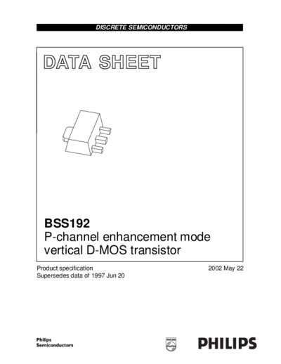 Philips bss192  . Electronic Components Datasheets Active components Transistors Philips bss192.pdf