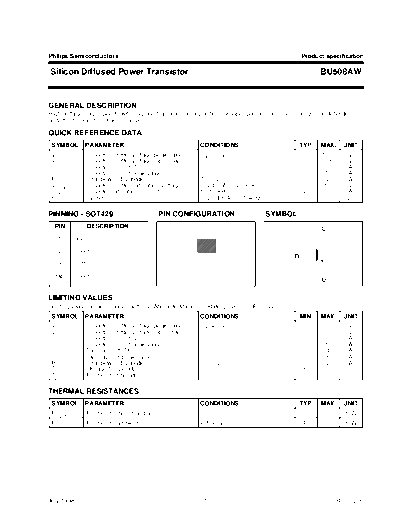 Philips bu508aw  . Electronic Components Datasheets Active components Transistors Philips bu508aw.pdf