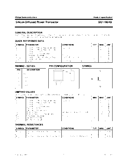 Philips bu1706ab  . Electronic Components Datasheets Active components Transistors Philips bu1706ab.pdf