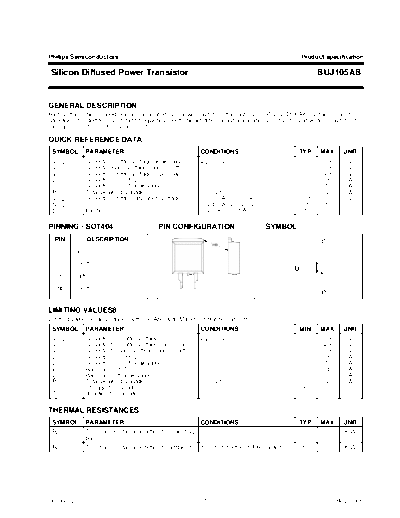 Philips buj105ab  . Electronic Components Datasheets Active components Transistors Philips buj105ab.pdf