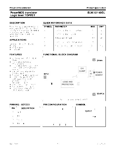 Philips buk107-50gl 1  . Electronic Components Datasheets Active components Transistors Philips buk107-50gl_1.pdf