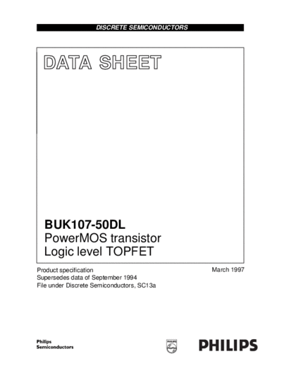 Philips buk107 50dl hg 2  . Electronic Components Datasheets Active components Transistors Philips buk107_50dl_hg_2.pdf