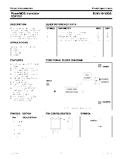 Philips buk110-50gs 1  . Electronic Components Datasheets Active components Transistors Philips buk110-50gs_1.pdf