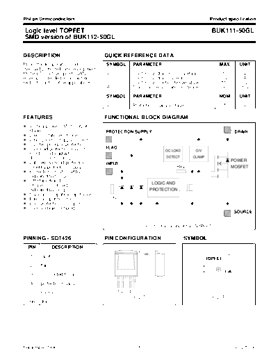 Philips buk111-50gl 1  . Electronic Components Datasheets Active components Transistors Philips buk111-50gl_1.pdf