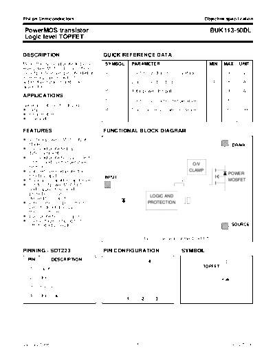 . Electronic Components Datasheets buk113-50dl 1  . Electronic Components Datasheets Active components Transistors Philips buk113-50dl_1.pdf