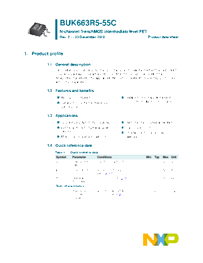 Philips buk663r5-55c  . Electronic Components Datasheets Active components Transistors Philips buk663r5-55c.pdf