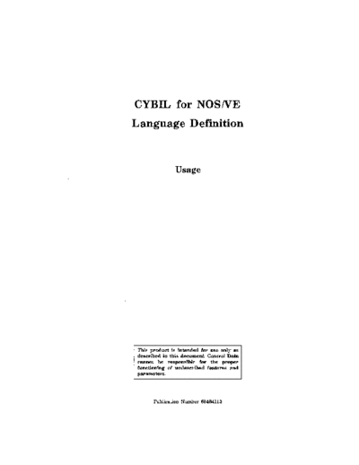 cdc 60464113F CYBIL for NOS VE Language Definition Feb87  . Rare and Ancient Equipment cdc cyber lang cybil 60464113F_CYBIL_for_NOS_VE_Language_Definition_Feb87.pdf