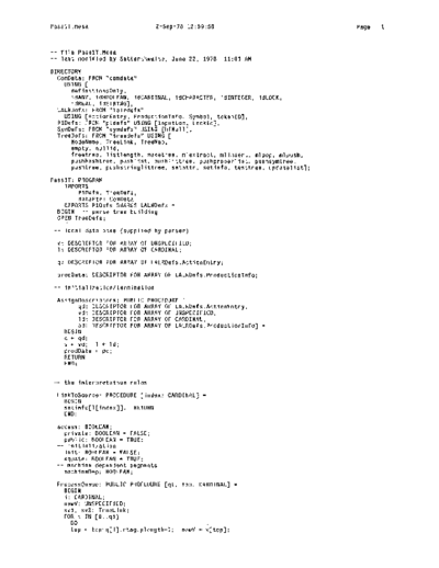 xerox Pass1T.mesa Sep78  xerox mesa 4.0_1978 listing Mesa_4_Compiler Pass1T.mesa_Sep78.pdf