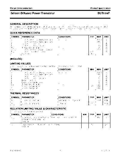 Philips but11af 1  . Electronic Components Datasheets Active components Transistors Philips but11af_1.pdf