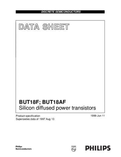 Philips but18f but18af 2  . Electronic Components Datasheets Active components Transistors Philips but18f_but18af_2.pdf