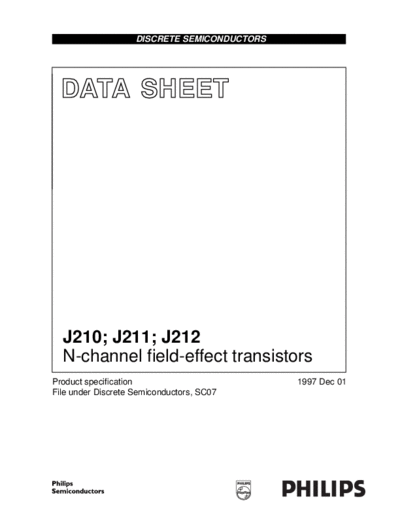 Philips j210 j211 j212 1  . Electronic Components Datasheets Active components Transistors Philips j210_j211_j212_1.pdf