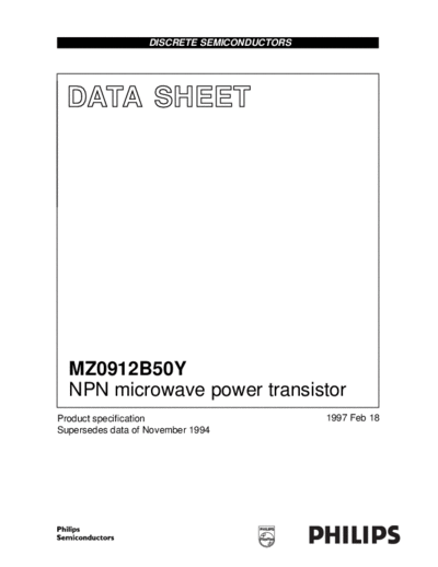 Philips mz0912b50y 2  . Electronic Components Datasheets Active components Transistors Philips mz0912b50y_2.pdf