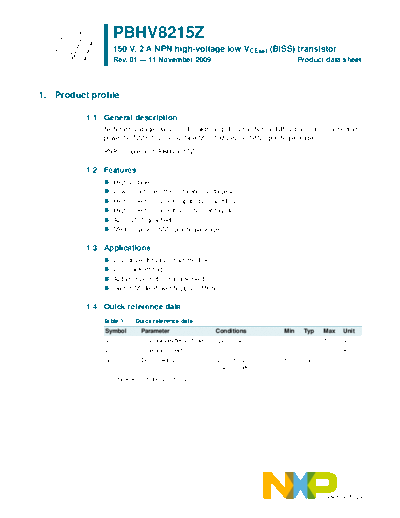 Philips pbhv8215z  . Electronic Components Datasheets Active components Transistors Philips pbhv8215z.pdf