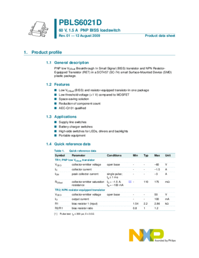 Philips pbls6021d  . Electronic Components Datasheets Active components Transistors Philips pbls6021d.pdf