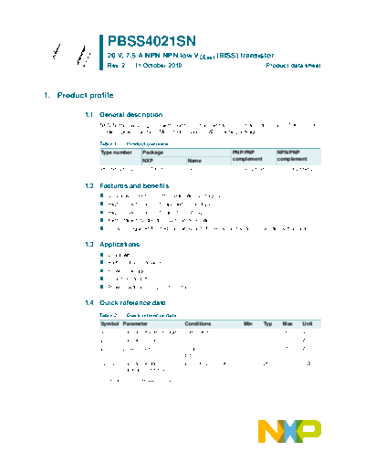 Philips pbss4021sn  . Electronic Components Datasheets Active components Transistors Philips pbss4021sn.pdf