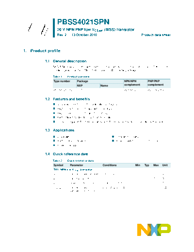 Philips pbss4021spn  . Electronic Components Datasheets Active components Transistors Philips pbss4021spn.pdf