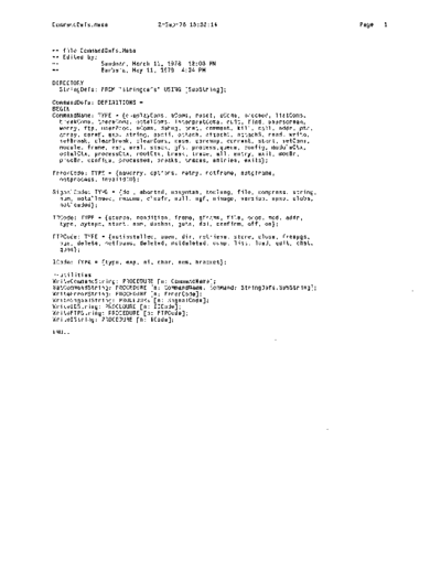 xerox CommandDefs.mesa Sep78  xerox mesa 4.0_1978 listing Mesa_4_Debug CommandDefs.mesa_Sep78.pdf